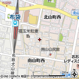 愛知県江南市南山町西114周辺の地図