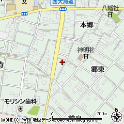 愛知県一宮市西大海道本郷84周辺の地図