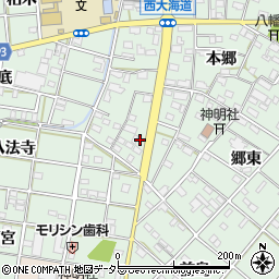 愛知県一宮市西大海道本郷96周辺の地図