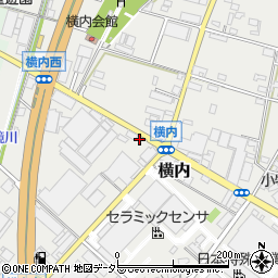 愛知県小牧市横内80周辺の地図