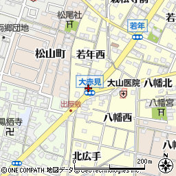 愛知県一宮市大赤見若年西683周辺の地図