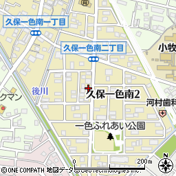 愛知県小牧市久保一色南2丁目198周辺の地図