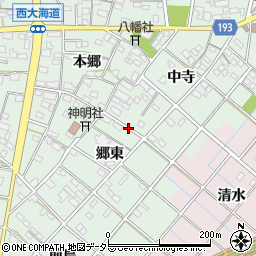 愛知県一宮市西大海道周辺の地図