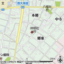愛知県一宮市西大海道本郷63周辺の地図