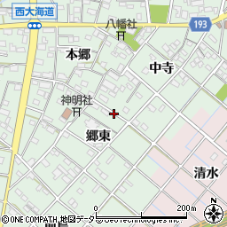 愛知県一宮市西大海道周辺の地図