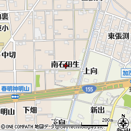 愛知県一宮市春明南石田生周辺の地図