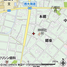 愛知県一宮市西大海道本郷69周辺の地図