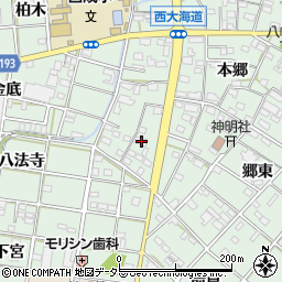 愛知県一宮市西大海道本郷95周辺の地図