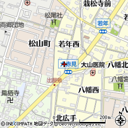 愛知県一宮市大赤見若年西672周辺の地図