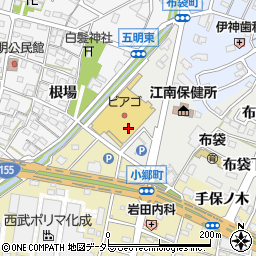 愛知県江南市布袋下山町（西）周辺の地図