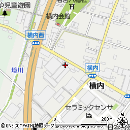 愛知県小牧市横内450周辺の地図