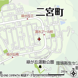 神奈川県中郡二宮町緑が丘周辺の地図