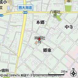愛知県一宮市西大海道本郷62周辺の地図