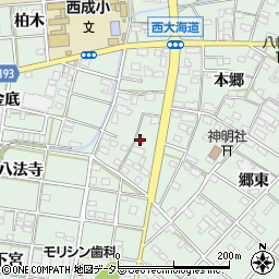 愛知県一宮市西大海道本郷94周辺の地図