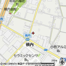 愛知県小牧市横内89周辺の地図