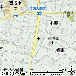 愛知県一宮市西大海道本郷85周辺の地図
