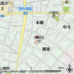 愛知県一宮市西大海道本郷60周辺の地図
