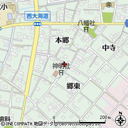 愛知県一宮市西大海道本郷61周辺の地図