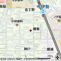 愛知県一宮市今伊勢町宮後郷東周辺の地図
