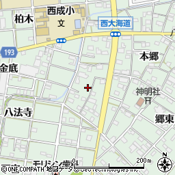 愛知県一宮市西大海道本郷106周辺の地図