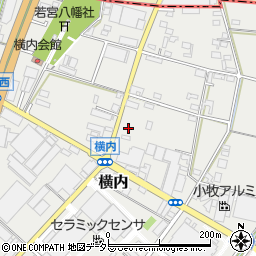 愛知県小牧市横内90周辺の地図
