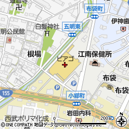 ベルナール　布袋店周辺の地図