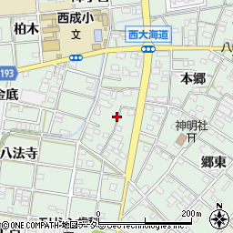 愛知県一宮市西大海道本郷110周辺の地図