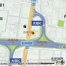 岐阜日産自動車カーパレス大垣インター周辺の地図