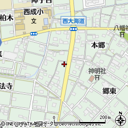 愛知県一宮市西大海道本郷91周辺の地図