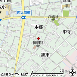 愛知県一宮市西大海道本郷37周辺の地図