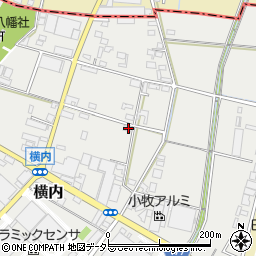 愛知県小牧市横内157周辺の地図