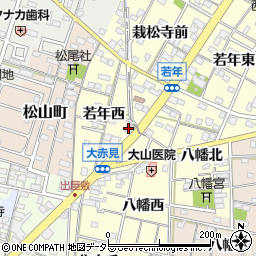 愛知県一宮市大赤見若年西691周辺の地図