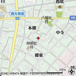 愛知県一宮市西大海道本郷34周辺の地図