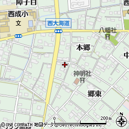愛知県一宮市西大海道本郷87周辺の地図