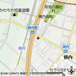 愛知県小牧市横内457周辺の地図