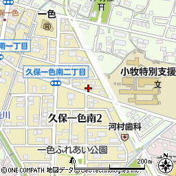愛知県小牧市久保一色南2丁目109周辺の地図