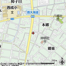 愛知県一宮市西大海道本郷89周辺の地図