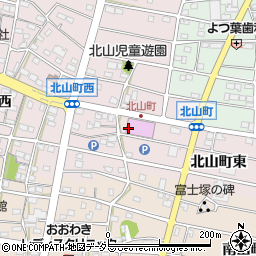 愛知県江南市北山町東周辺の地図
