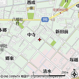愛知県一宮市西大海道中寺61周辺の地図