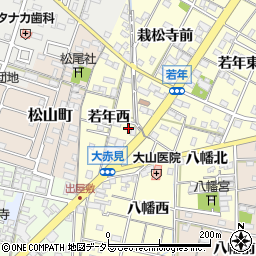 愛知県一宮市大赤見若年西689-8周辺の地図