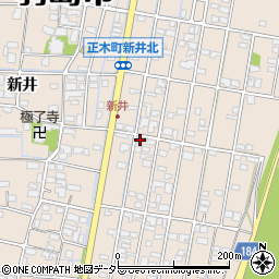 岐阜県羽島市正木町新井517周辺の地図