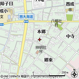 愛知県一宮市西大海道本郷39周辺の地図