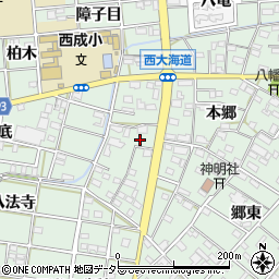 愛知県一宮市西大海道本郷113周辺の地図