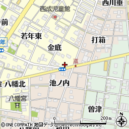 愛知県一宮市大赤見金底45周辺の地図