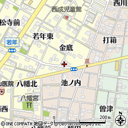 愛知県一宮市大赤見金底27周辺の地図