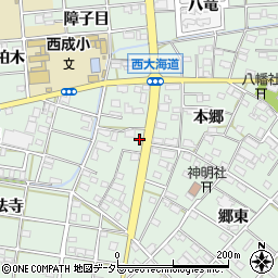 愛知県一宮市西大海道本郷114周辺の地図