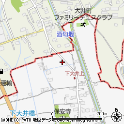 神奈川県小田原市下大井158周辺の地図