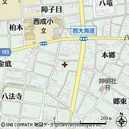 愛知県一宮市西大海道本郷112周辺の地図