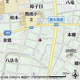愛知県一宮市西大海道本郷111周辺の地図