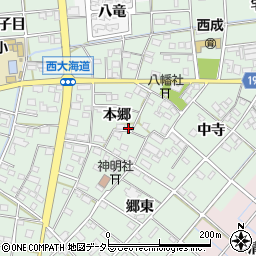 愛知県一宮市西大海道本郷40周辺の地図